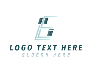 Modern House Letter E Logo