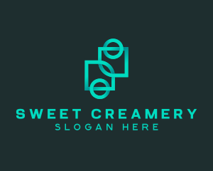 Geometric Gradient Company  logo design