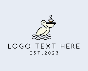 Coffee - Pelican Cafe Bird logo design