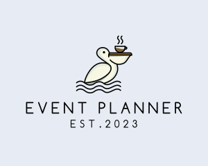 Island - Pelican Cafe Bird logo design