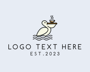 Stork - Pelican Cafe Bird logo design