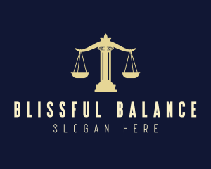 Justice Pillar Scale logo design