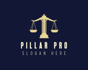 Justice Pillar Scale logo design