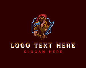 Shogun - Gladiator Woman Gaming logo design