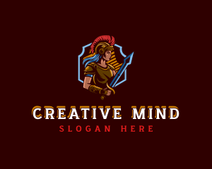 Gladiator Woman Gaming logo design