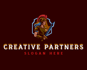 Gladiator Woman Gaming logo design