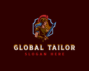 Gladiator Woman Gaming logo design