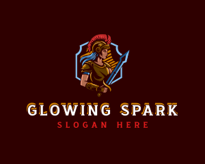 Gladiator Woman Gaming logo design