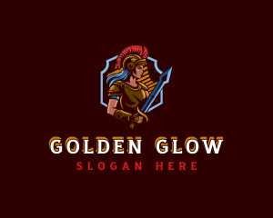 Gladiator Woman Gaming logo design