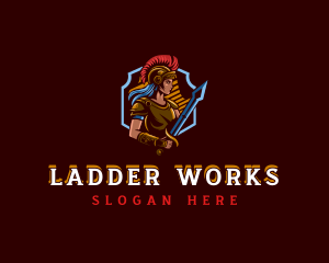 Gladiator Woman Gaming logo design