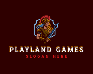 Game - Gladiator Woman Gaming logo design