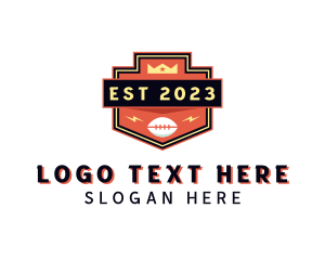 League - Lightning Bolt Rugby logo design