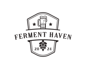 Fermentation - Beer Drink Bar logo design