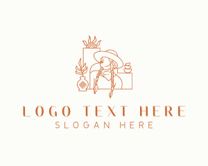 Cowgirl - Western Cowgirl Saloon logo design