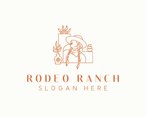 Western Cowgirl Saloon logo design