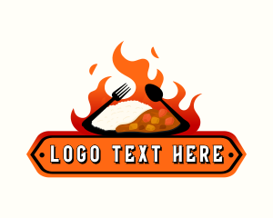 Hot - Sizzling Food Restaurant logo design