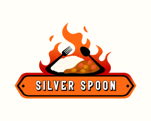 Sizzling Food Restaurant logo design