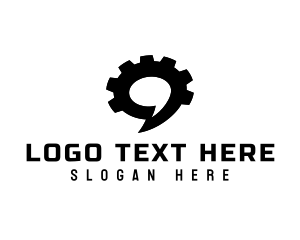 Conversation - Cogwheel Gear Talk logo design