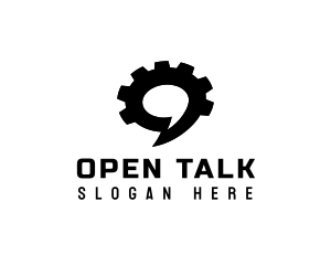 Cogwheel Gear Talk logo design