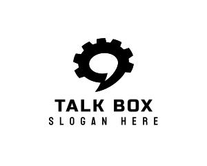 Conversation - Cogwheel Gear Talk logo design
