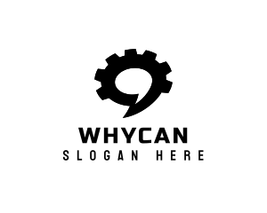 Black - Cogwheel Gear Talk logo design