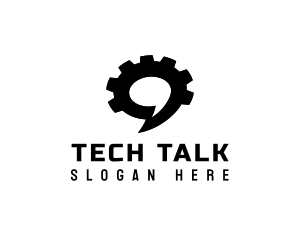 Cogwheel Gear Talk logo design