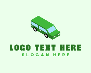 Traffic - Isometric Car Travel logo design