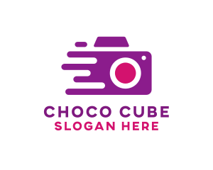 Purple Camera - Fast Camera Photography logo design