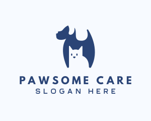 Cat & Dog Pet Care logo design