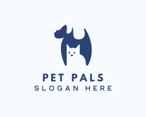 Cat & Dog Pet Care logo design