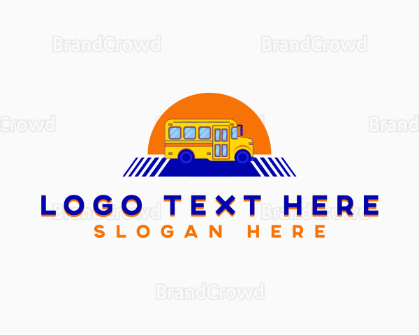 School Bus Shuttle Logo