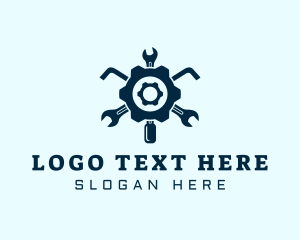 Industrial - Mechanical Cog Wrench logo design