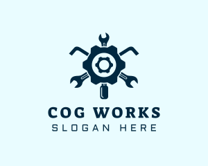 Mechanical Cog Wrench logo design