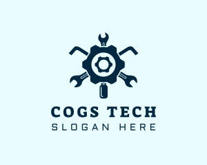 Mechanical Cog Wrench logo design