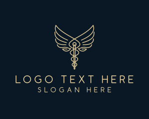 Wings - Pharmaceutical Caduceus Clinic logo design