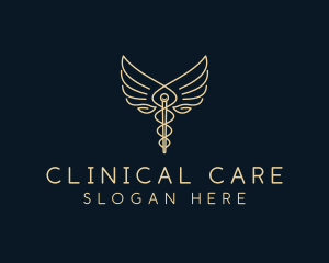 Pharmaceutical Caduceus Clinic logo design