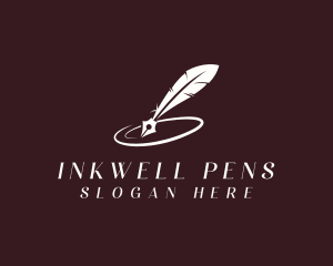 Pen - Feather Pen Writer logo design