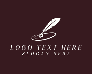 Feather Pen Writer Logo