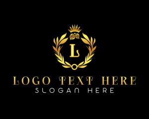 Luxe - Royal Wreath Ornament logo design