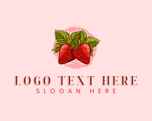 Beverage - Strawberry Fresh Fruit logo design
