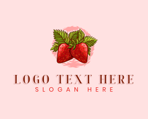 Strawberry - Strawberry Fresh Fruit logo design