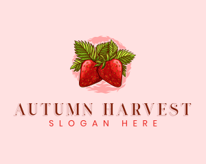 Strawberry Fresh Fruit logo design