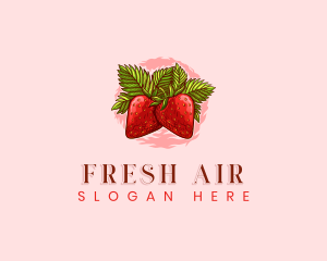 Strawberry Fresh Fruit logo design