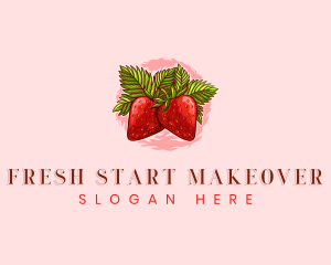 Strawberry Fresh Fruit logo design