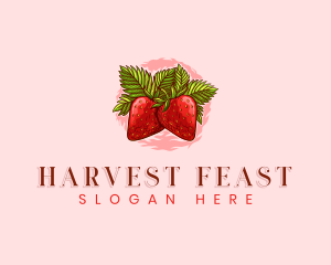 Strawberry Fresh Fruit logo design