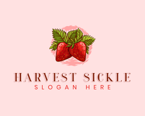 Strawberry Fresh Fruit logo design