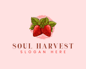 Strawberry Fresh Fruit logo design