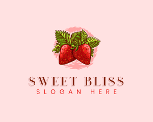 Strawberry Fresh Fruit logo design