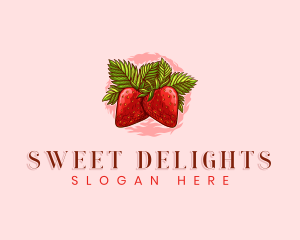 Strawberry Fresh Fruit logo design