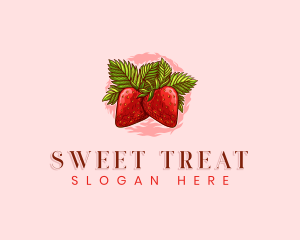 Strawberry Fresh Fruit logo design